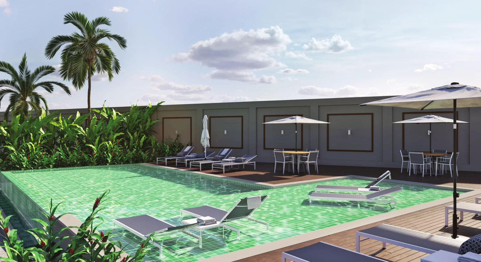 Piscina com borda infinita